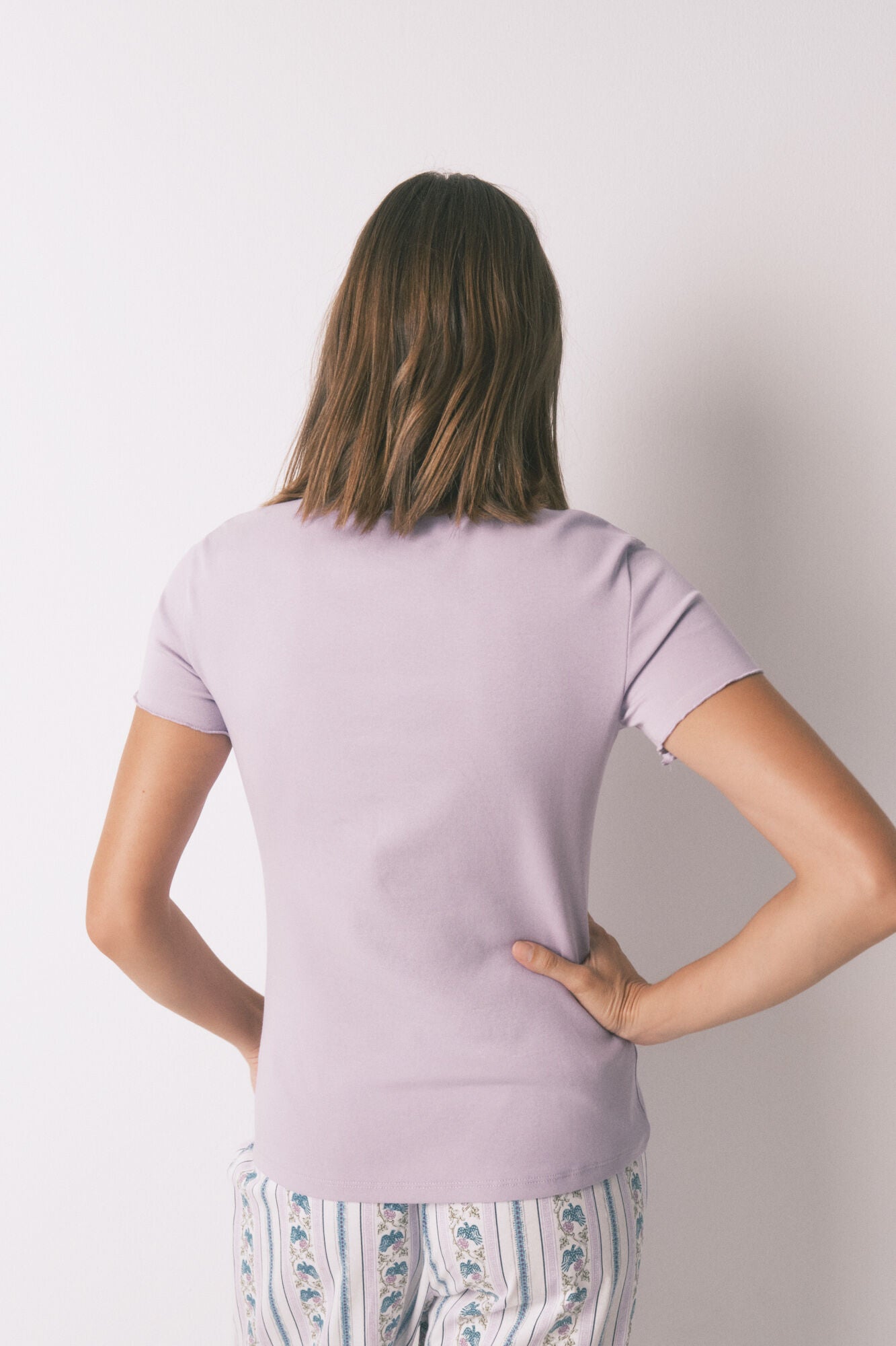 Women Secret_Purple/Lilac_Lilac Cotton Short Sleeve T-Shirt_3272278_76_03
