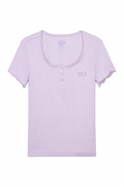Women Secret_Purple/Lilac_Lilac Cotton Short Sleeve T-Shirt_3272278_76_05