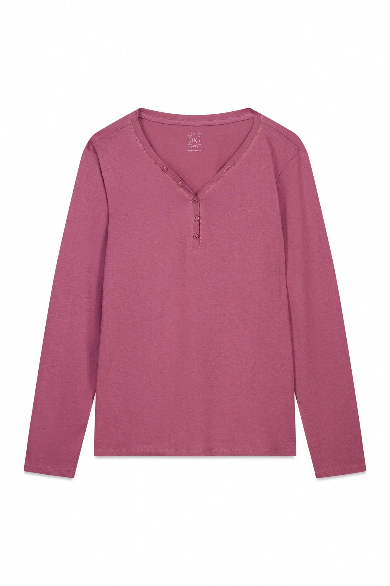 Women Secret_Red_Short Sleeve Brushed Cotton Maroon T-Shirt_3272281_68_05