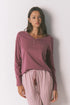 Women Secret_Wine_Long Sleeve Brushed Cotton Maroon T-Shirt_3272281_88_01