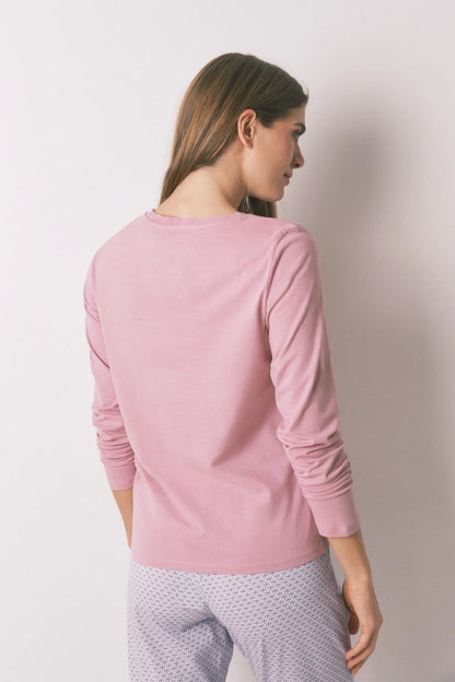 Women Secret_Pink_Pink Brushed Cotton Short Sleeve T-Shirt_3272282_71_02