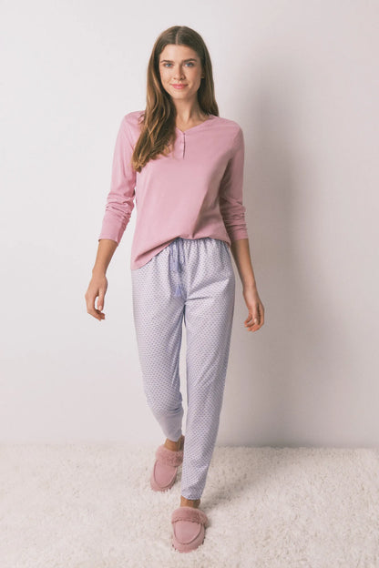 Women Secret_Pink_Pink Brushed Cotton Short Sleeve T-Shirt_3272282_71_03