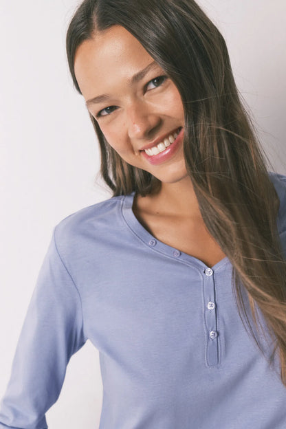 Women Secret_Pink_Lilac Brushed Cotton Short Sleeve T-Shirt_3272283_75_03