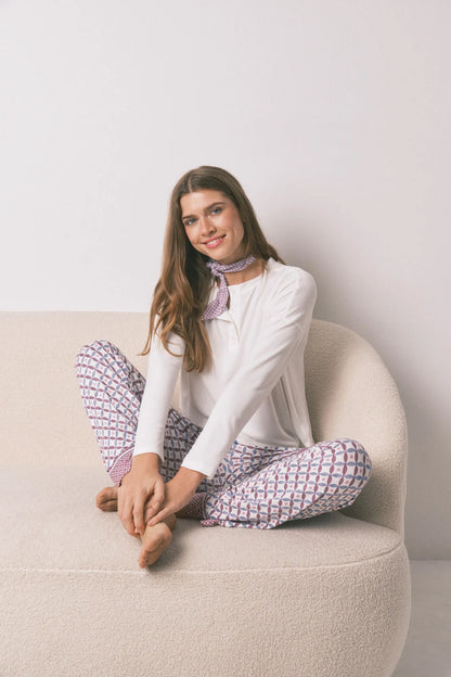 Women Secret_Beige_Loose Long Sleeve White T-Shirt_3272290_96_02