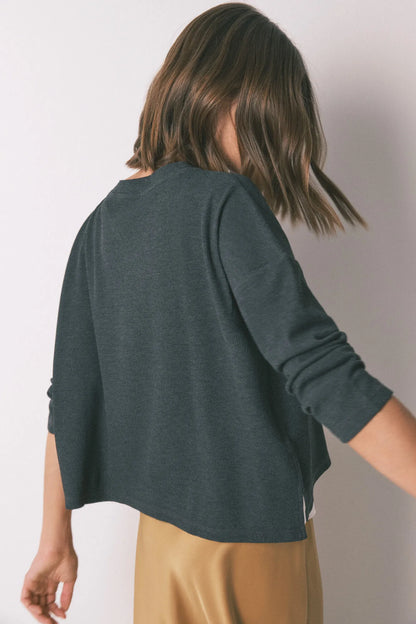 Women Secret_Grey_Grey Waffle Long Sleeve T-Shirt_3272294_47_07