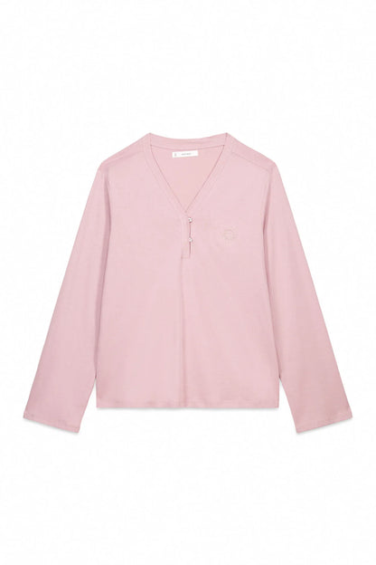 Women Secret_Pink_100% Cotton Pink Long Sleeve T-Shirt_3272322_72_04