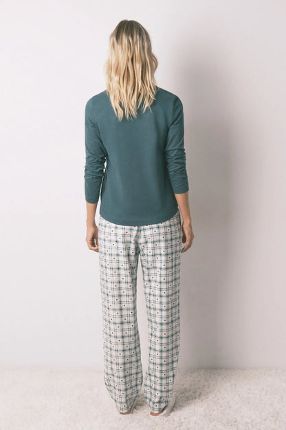 Women Secret_Bottle_Long Sleeve 100% Cotton Green T-Shirt_3272323_20_03