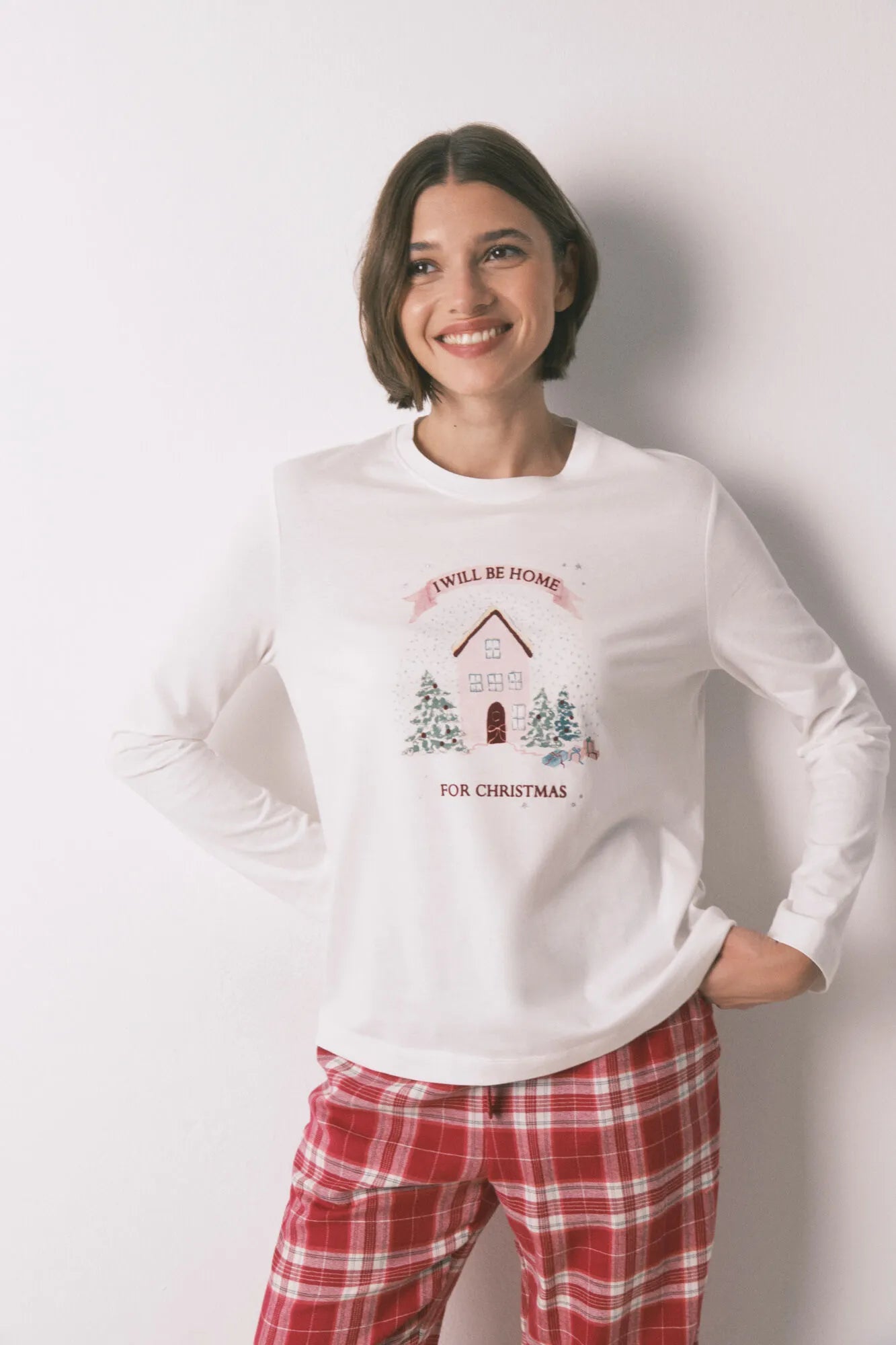 Women Secret_Ivory_100% Cotton White Christmas Long Sleeve T-Shirt_3272325_96_01