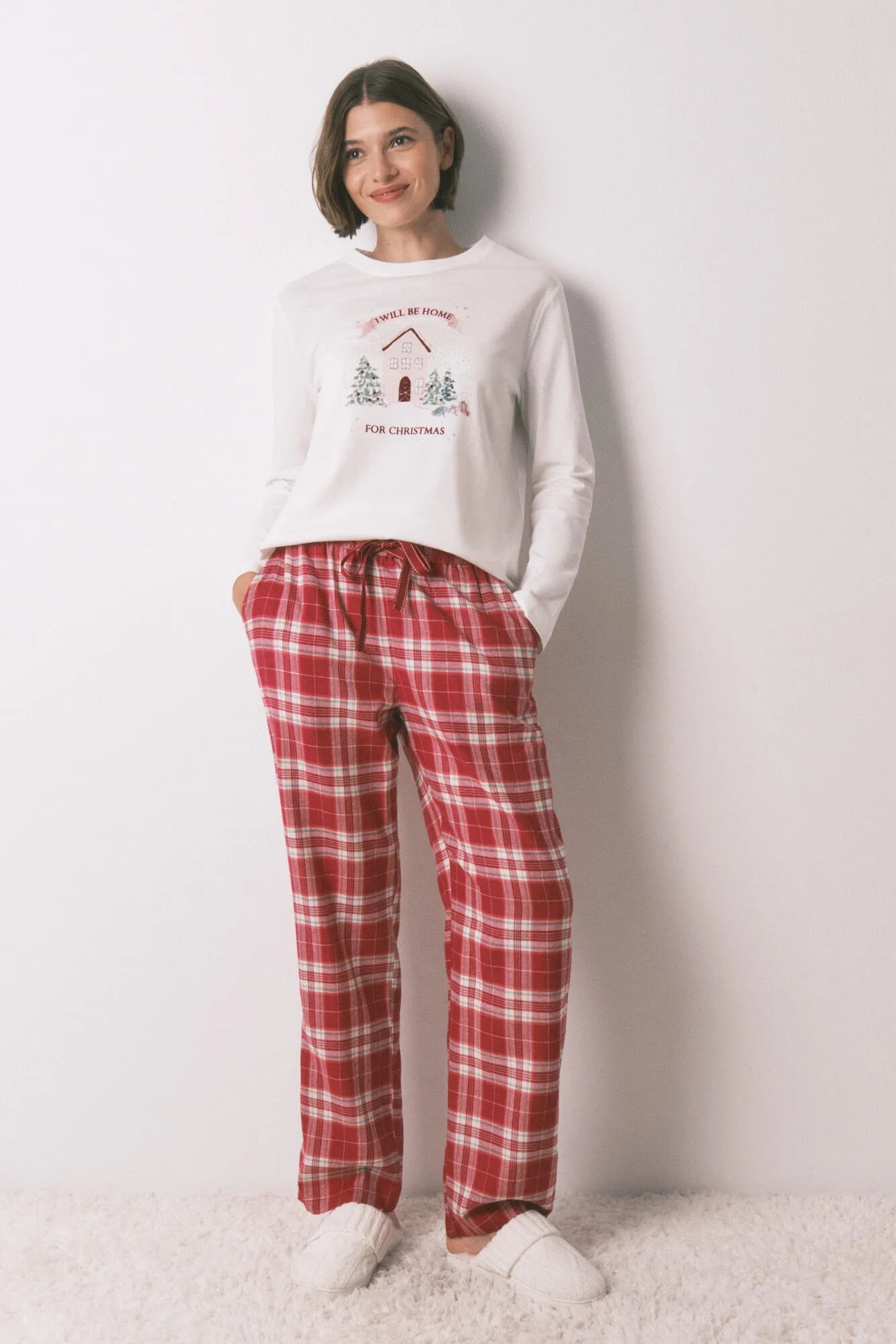 Women Secret_Ivory_100% Cotton White Christmas Long Sleeve T-Shirt_3272325_96_04