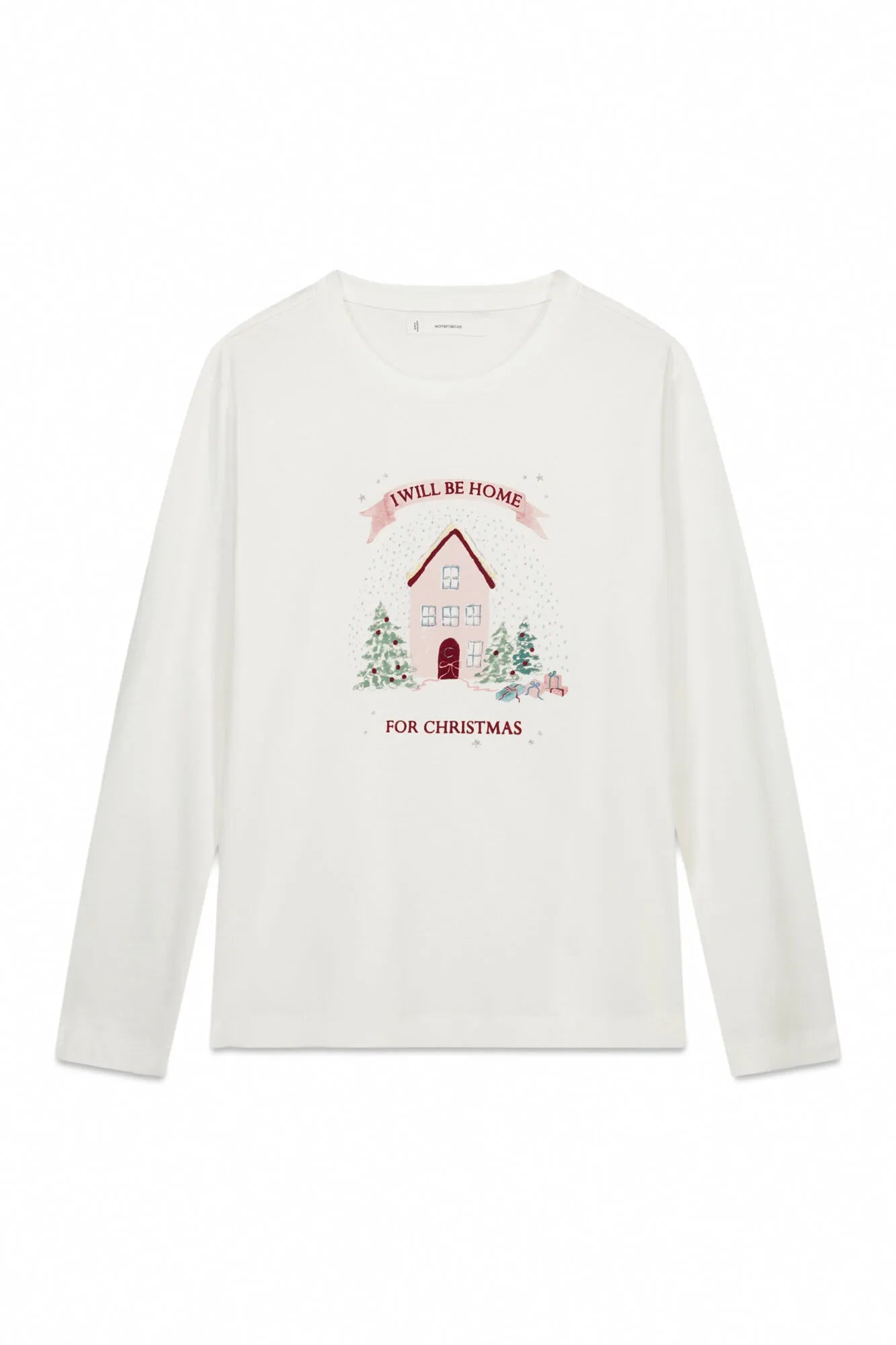 Women Secret_Ivory_100% Cotton White Christmas Long Sleeve T-Shirt_3272325_96_05
