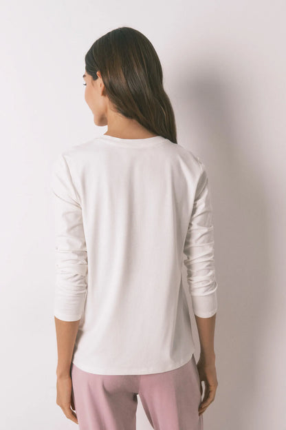 Women Secret_Ivory_Long Sleeve Glossy White Viscose T-Shirt_3272328_96_04