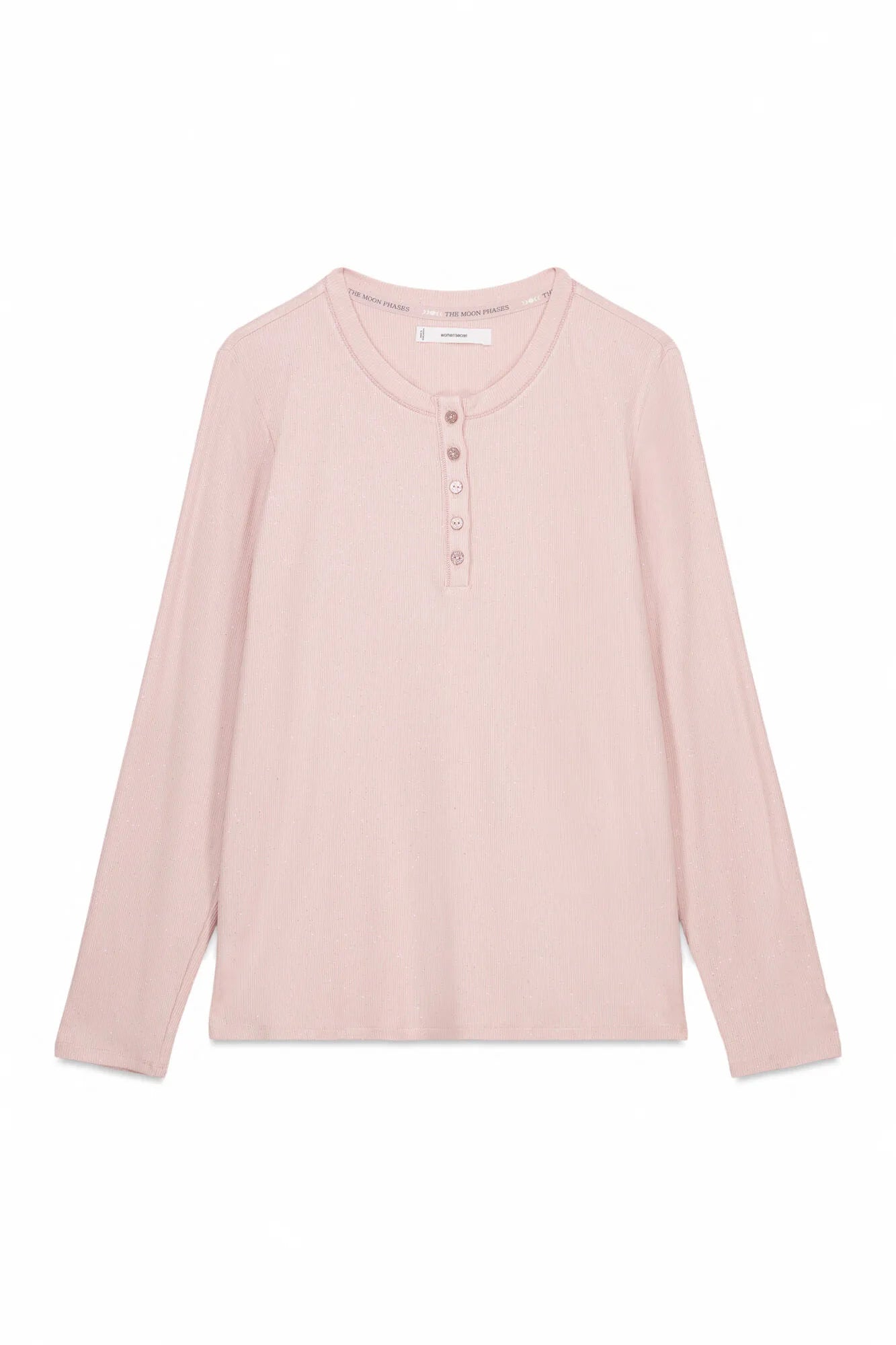 Women Secret_Pink_Long Sleeve Pink Glitter Viscose T-Shirt_3272329_70_06