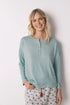 Women Secret_Green_Blue Suede Long Sleeve Jersey-Knit T-Shirt_3272332_23_01