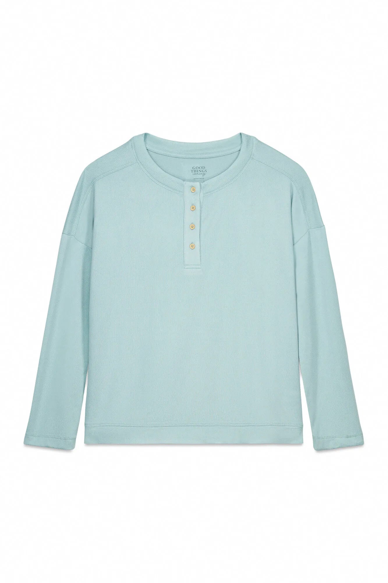 Women Secret_Green_Blue Suede Long Sleeve Jersey-Knit T-Shirt_3272332_23_04