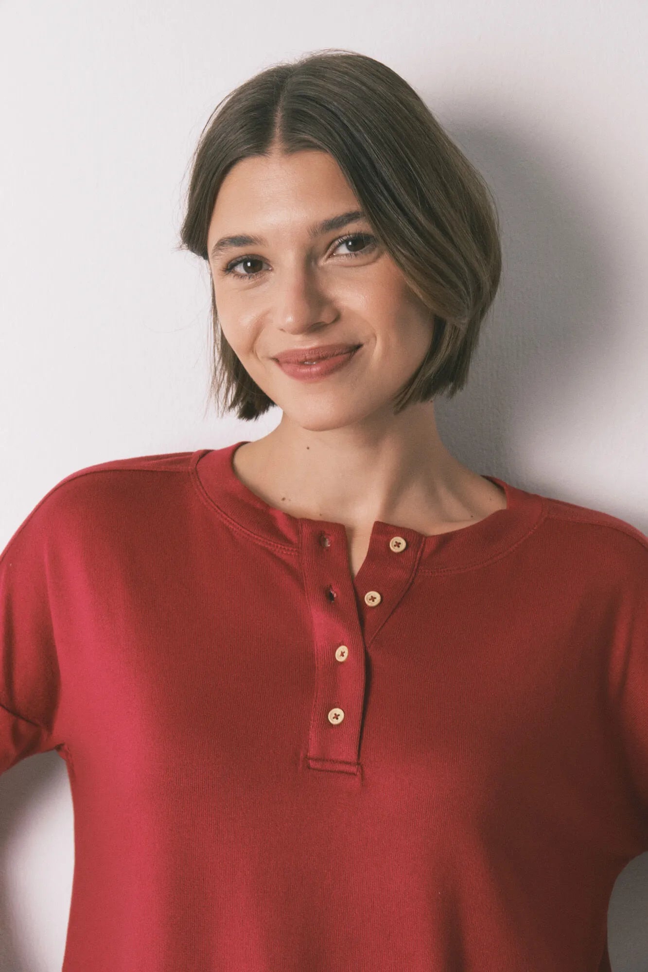 Women Secret_Red_Red Suede Long Sleeve Jersey-Knit T-Shirt_3272333_61_03