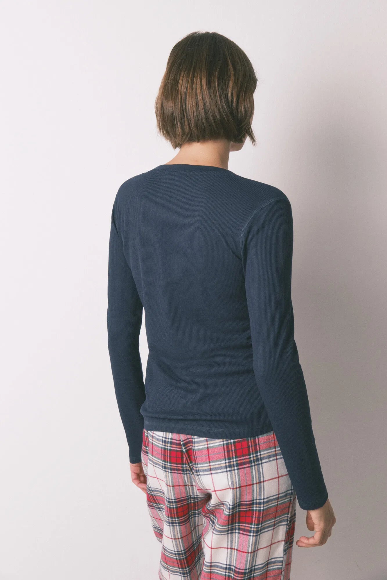 Women Secret_Dark Blue_Blue Waffle Long Sleeve T-Shirt_3272340_11_04