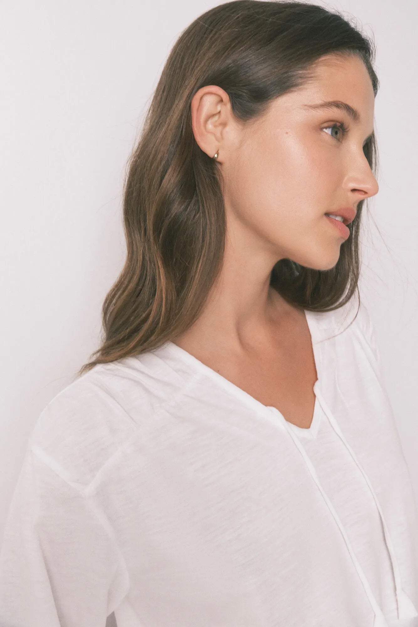 Women Secret_Ivory_White Cotton Ruched Long Sleeve T-Shirt_3273277_96_01