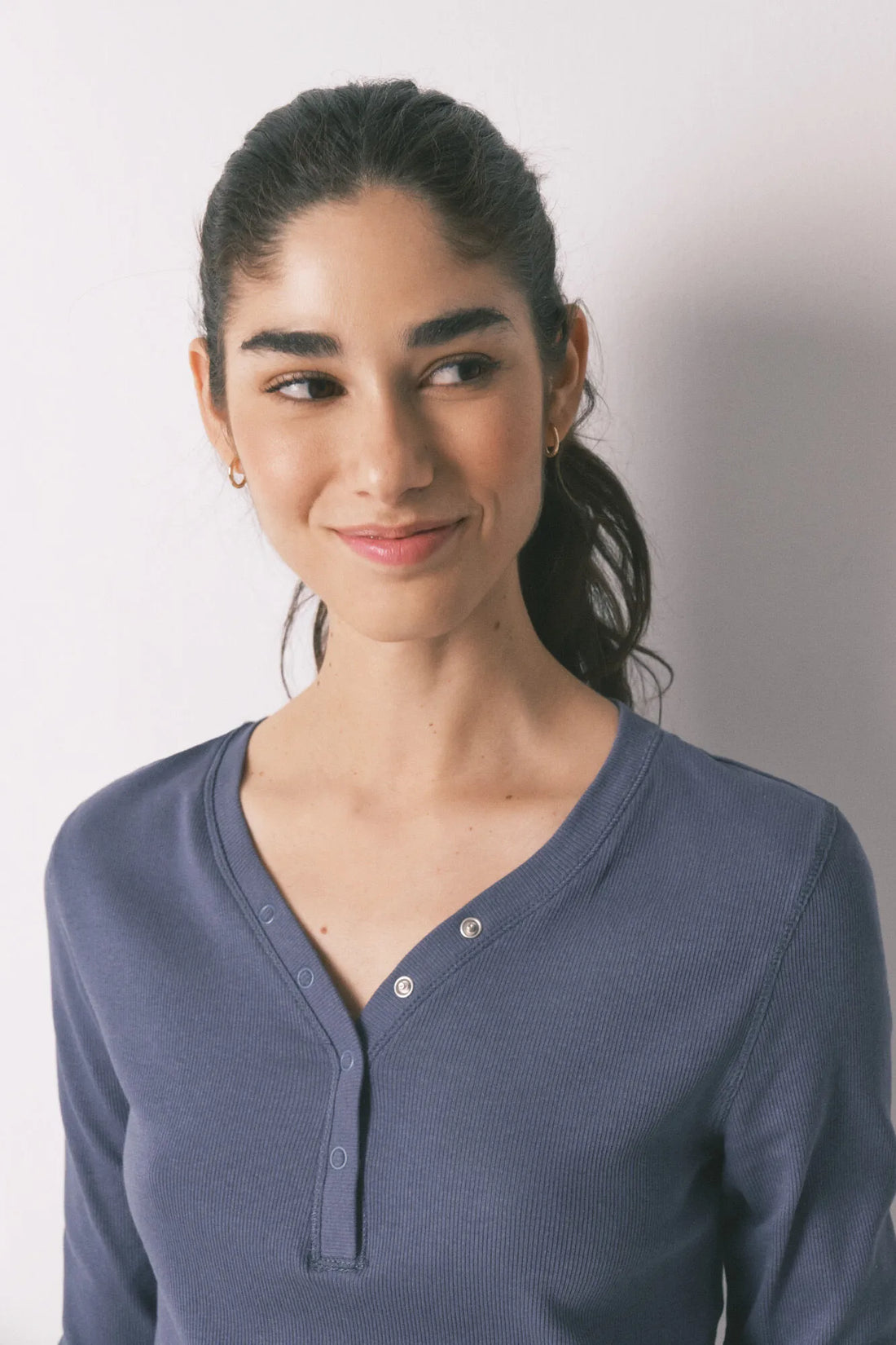 Women Secret_Light Blue_Blue Ribbed Cotton Long Sleeve T-Shirt_3273279_17_01