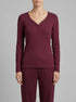 Women Secret_Wine_Burgundy Ribbed Cotton Long Sleeve T-Shirt_3273280_68_00
