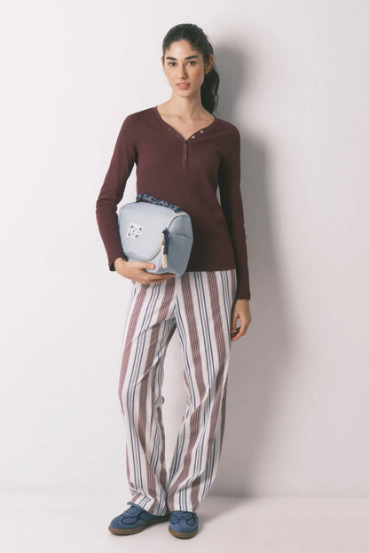 Women Secret_Red_Burgundy Ribbed Cotton Long Sleeve T-Shirt_3273280_68_02