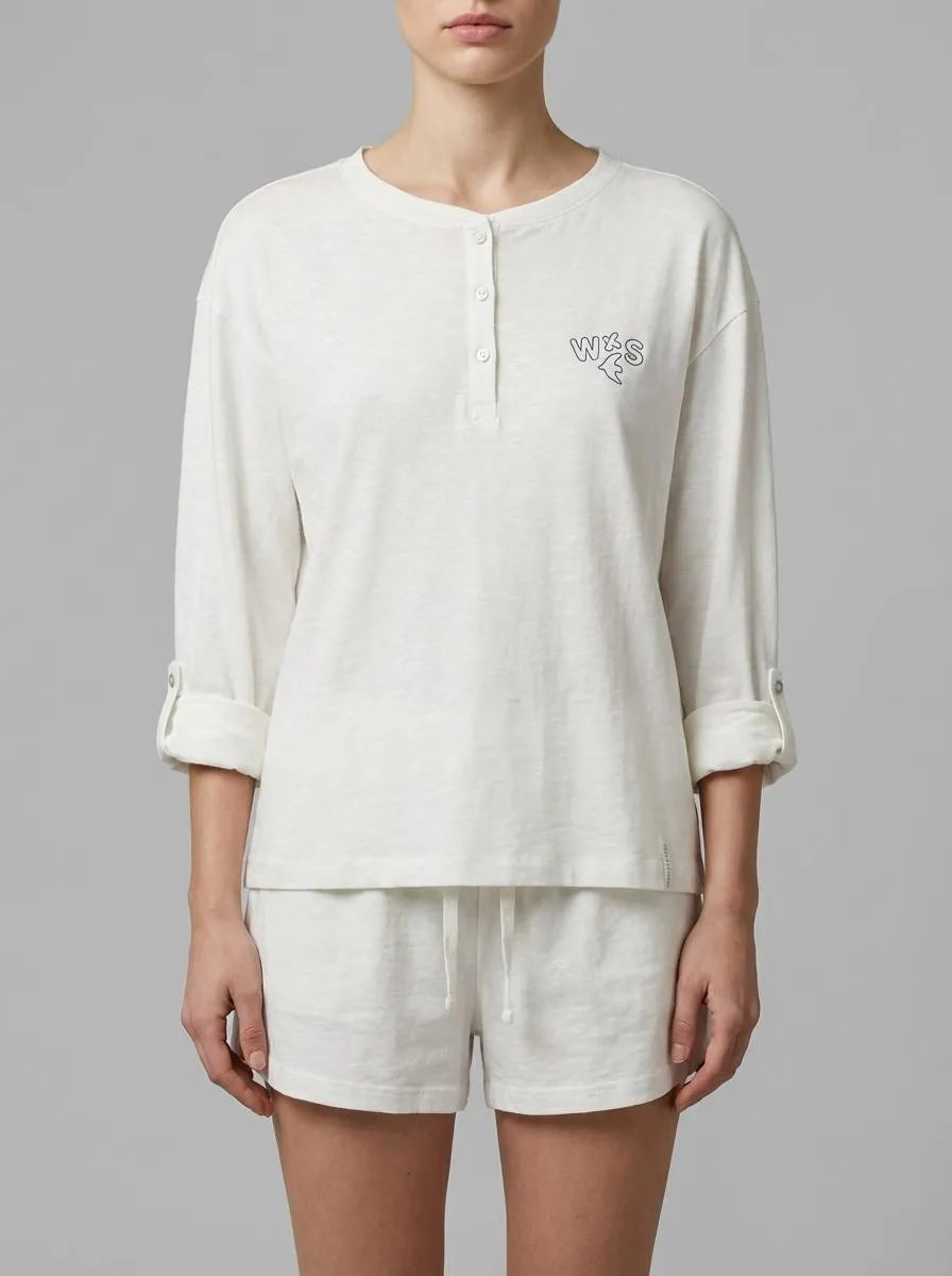 Women Secret_Ivory_White 100% Cotton Long Sleeve T-Shirt_3273281_96_00