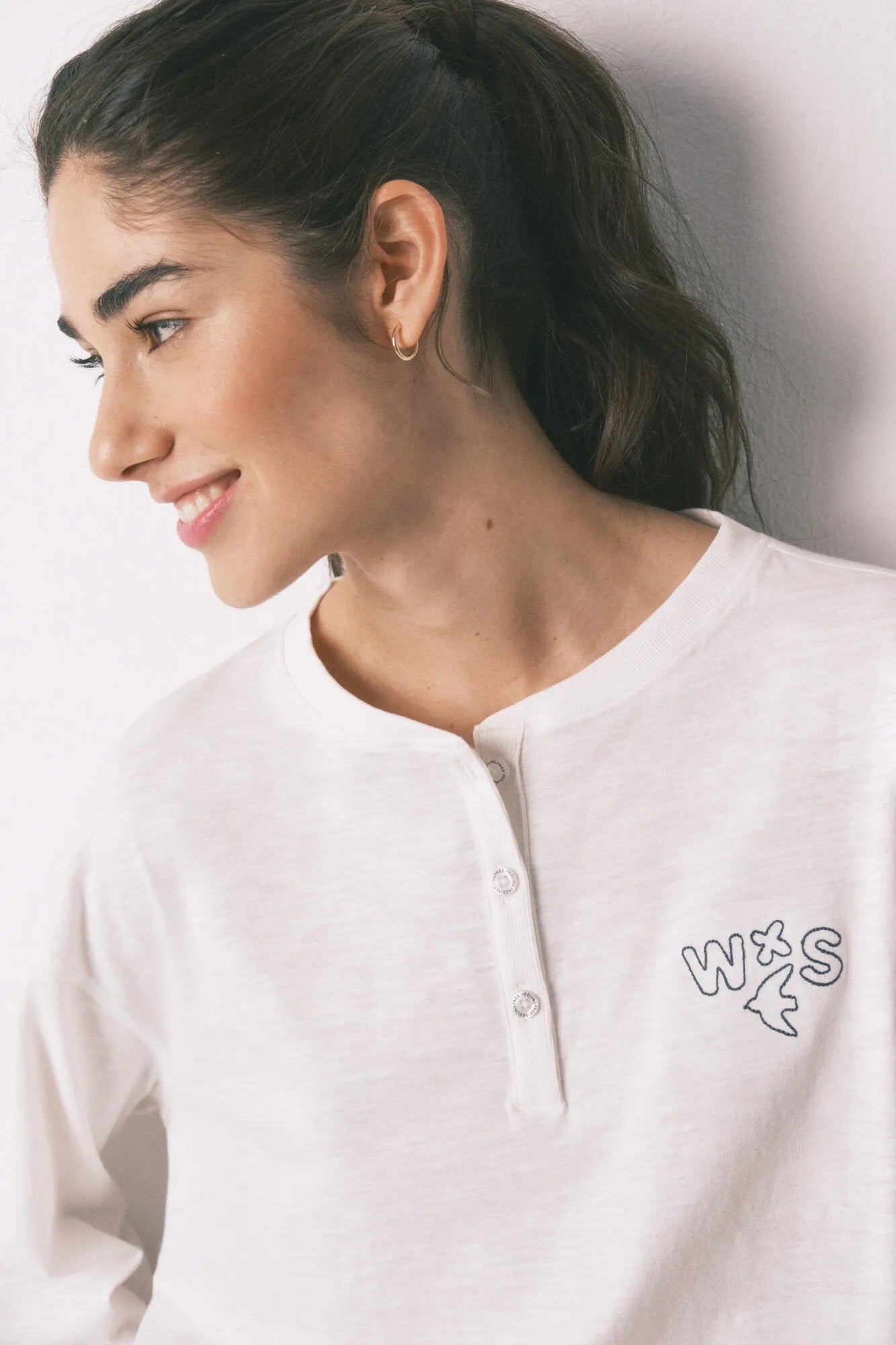 Women Secret_Ivory_White 100% Cotton Long Sleeve T-Shirt_3273281_96_01