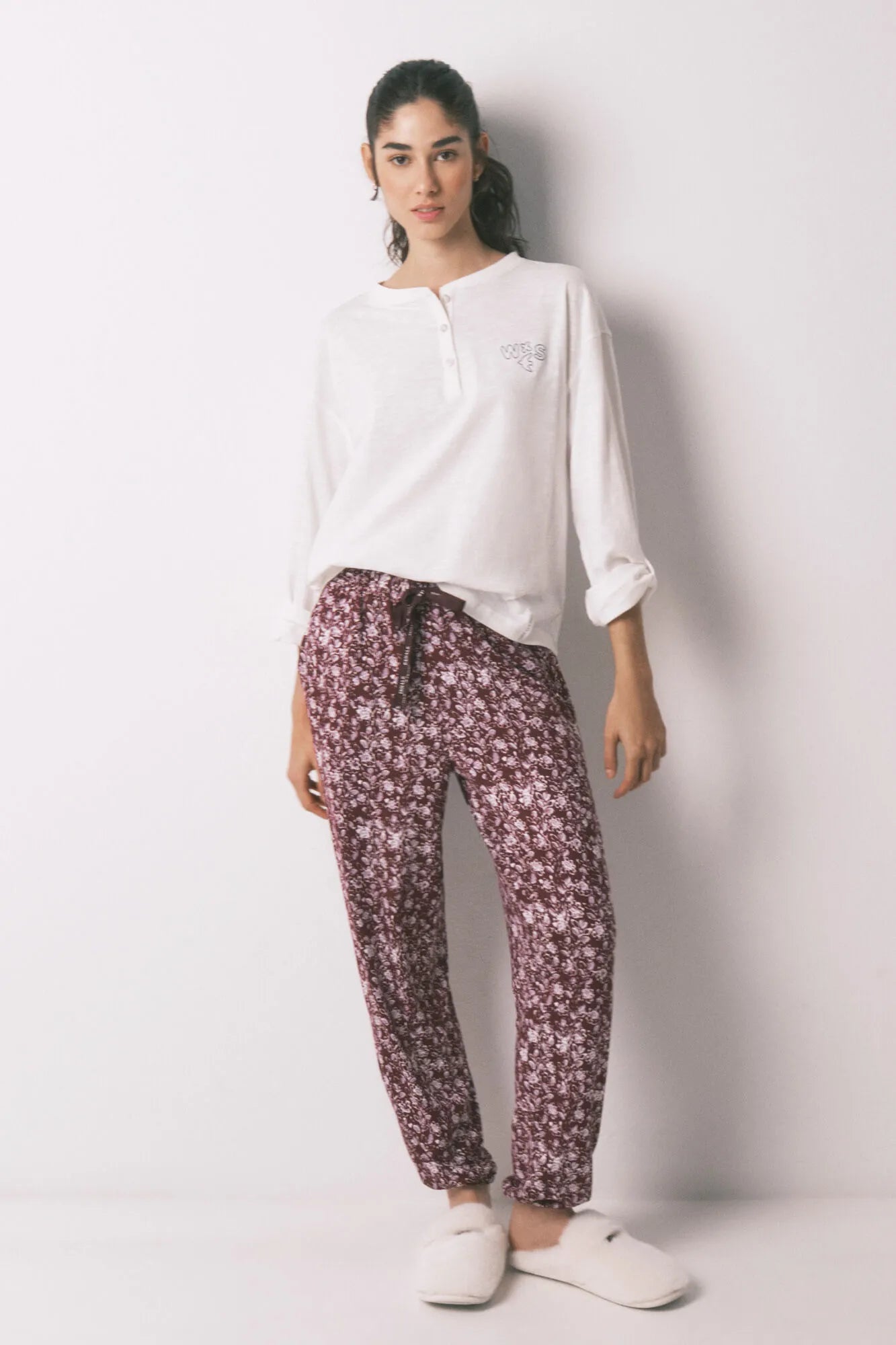 Women Secret_Ivory_White 100% Cotton Long Sleeve T-Shirt_3273281_96_05