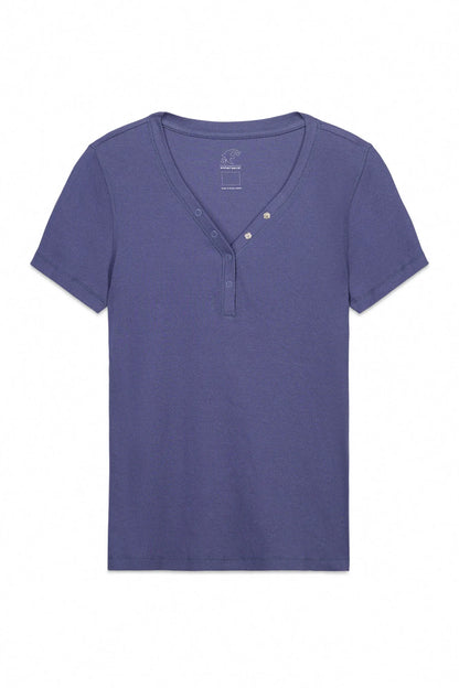 Women Secret_Light Blue_Blue Cotton Ribbed Short Sleeve T-Shirt_3273284_17_05