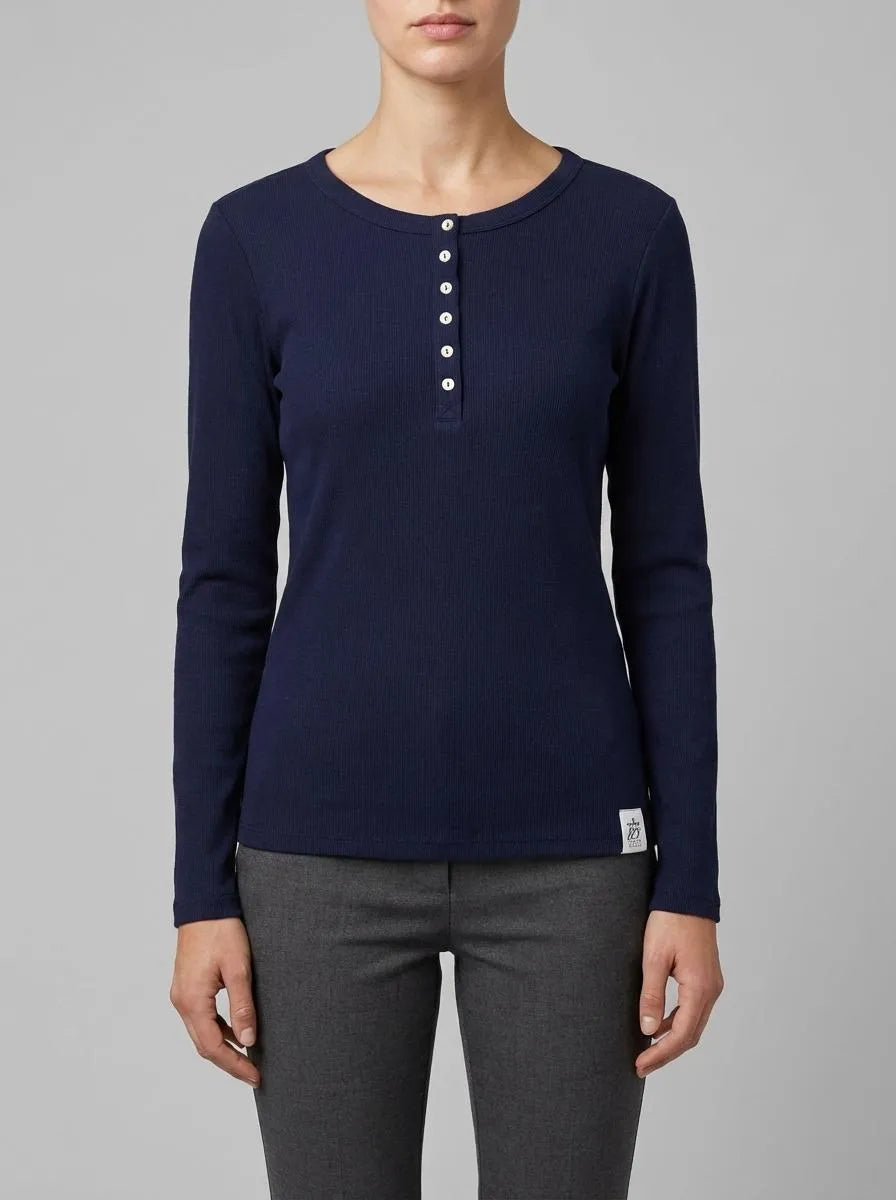Women Secret_Navy_Blue Cotton Long Sleeve T-Shirt_3273285_10_00