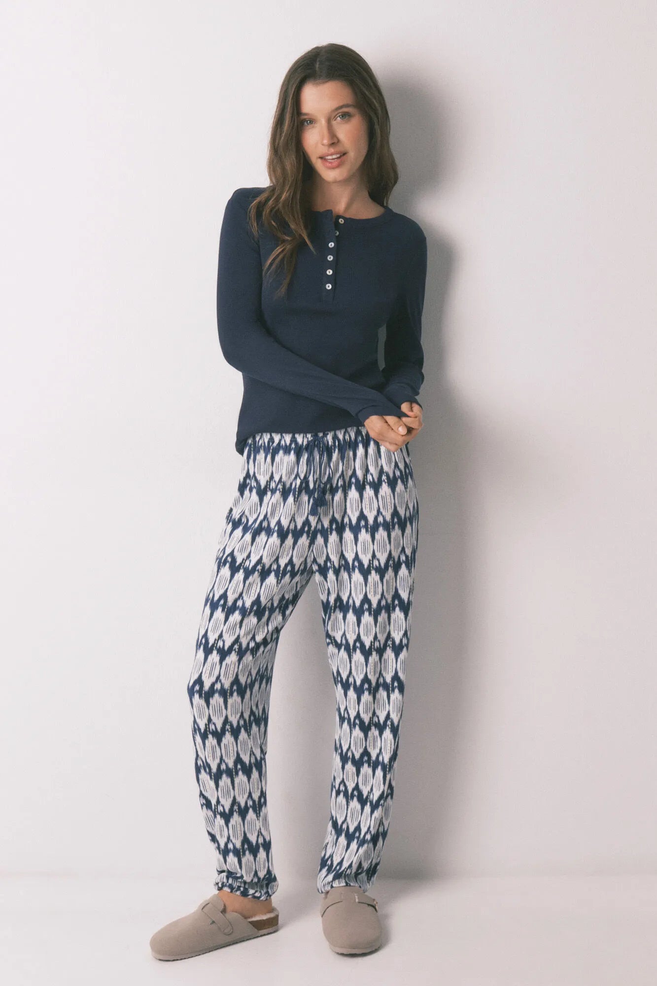 Women Secret_Navy_Blue Cotton Long Sleeve T-Shirt_3273285_10_02