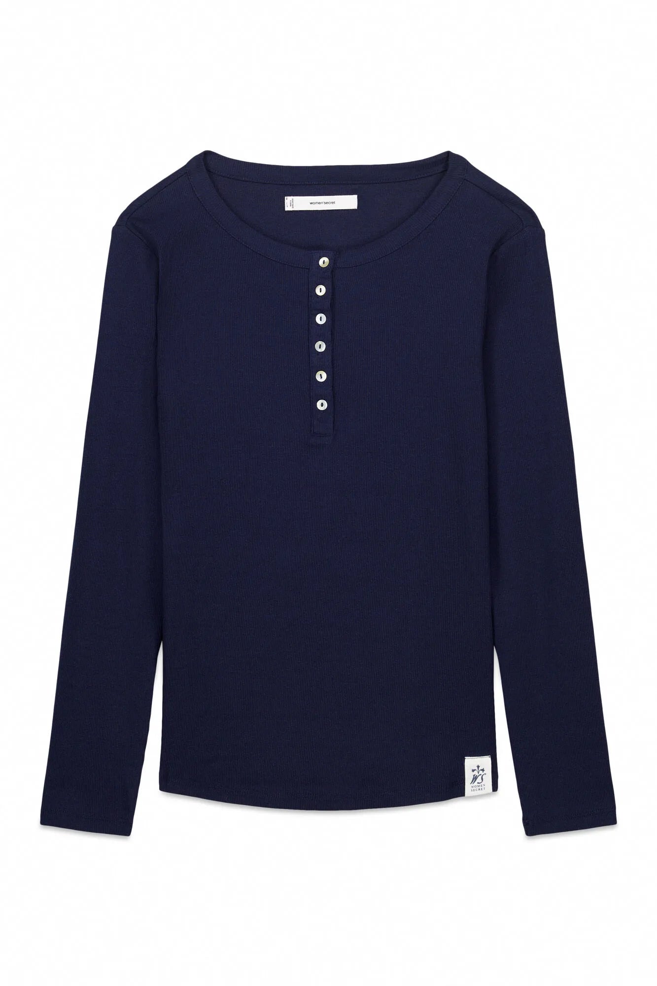 Women Secret_Navy_Blue Cotton Long Sleeve T-Shirt_3273285_10_06