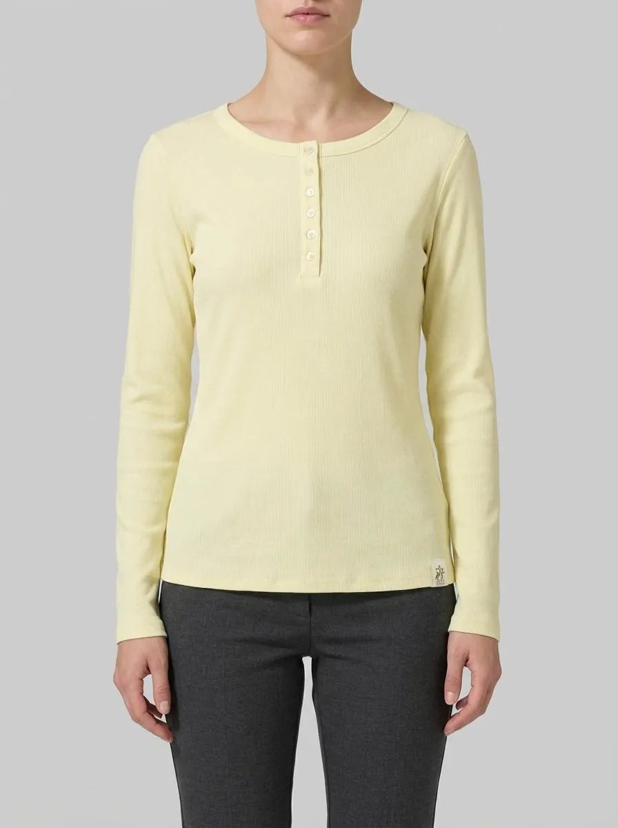 Women Secret_Yellow_Yellow Cotton Long Sleeve T-Shirt_3273286_05_00