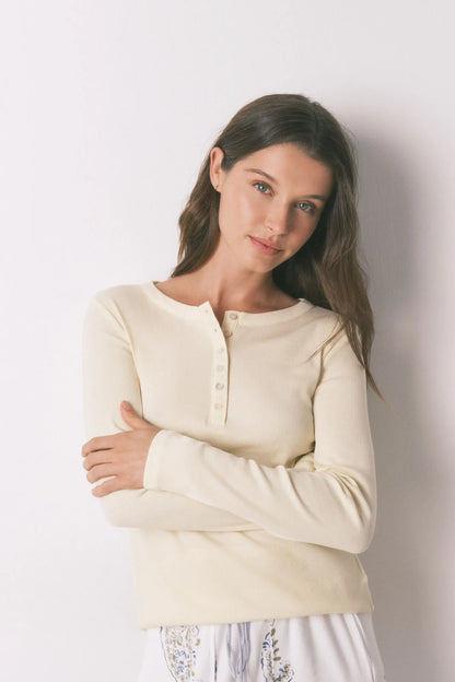 Women Secret_Yellow_Yellow Cotton Long Sleeve T-Shirt_3273286_05_04