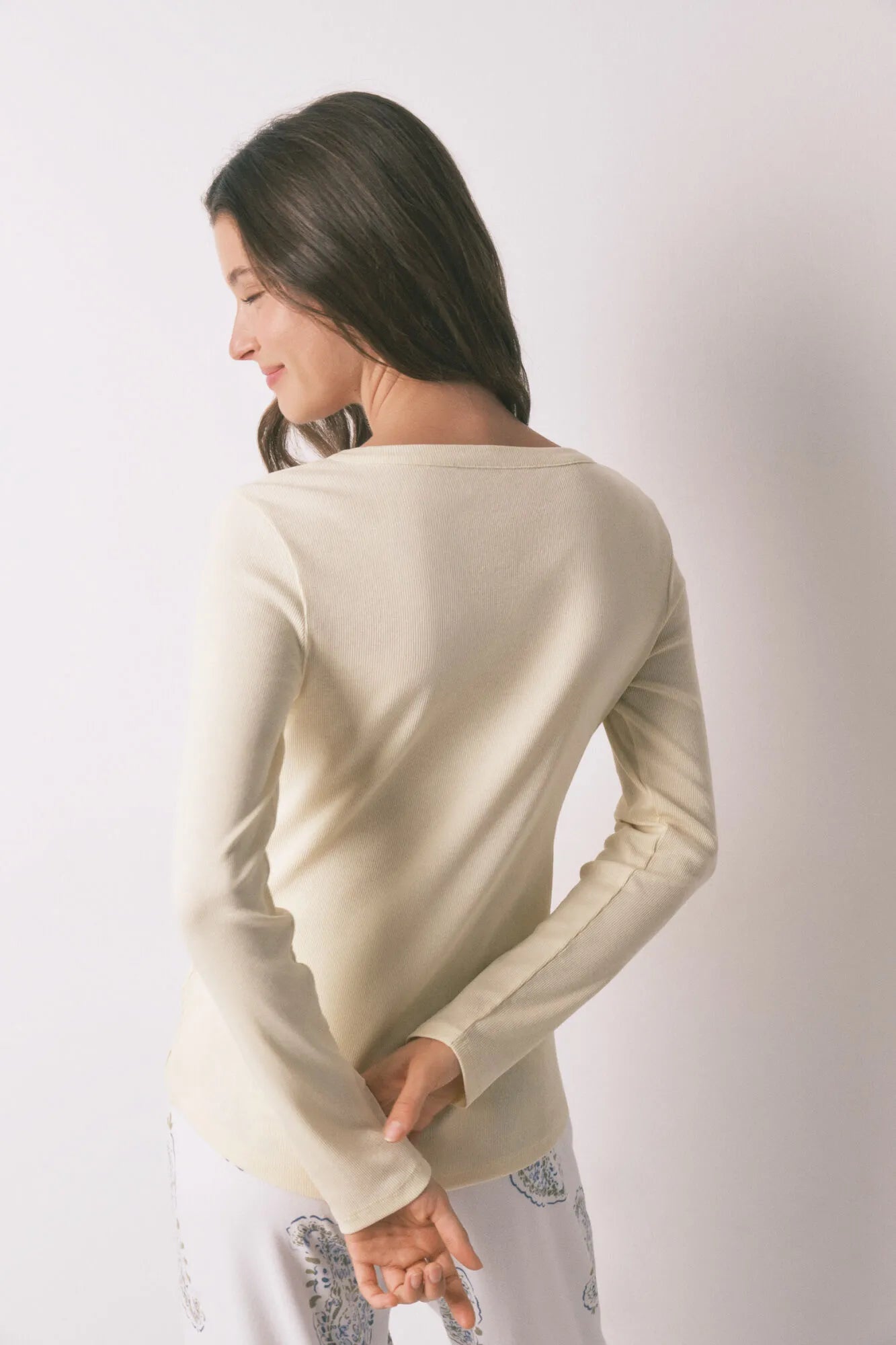 Women Secret_Yellow_Yellow Cotton Long Sleeve T-Shirt_3273286_05_05