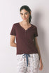 Women Secret_Red_Burgundy Ribbed Cotton Short Sleeve T-Shirt_3273288_68_02