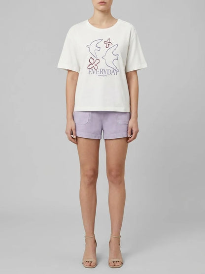 Women Secret_Ivory_White 100% Cotton Short Sleeve T-Shirt_3273289_96_00