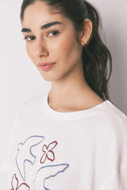 Women Secret_White_White 100% Cotton Short Sleeve T-Shirt_3273289_96_03