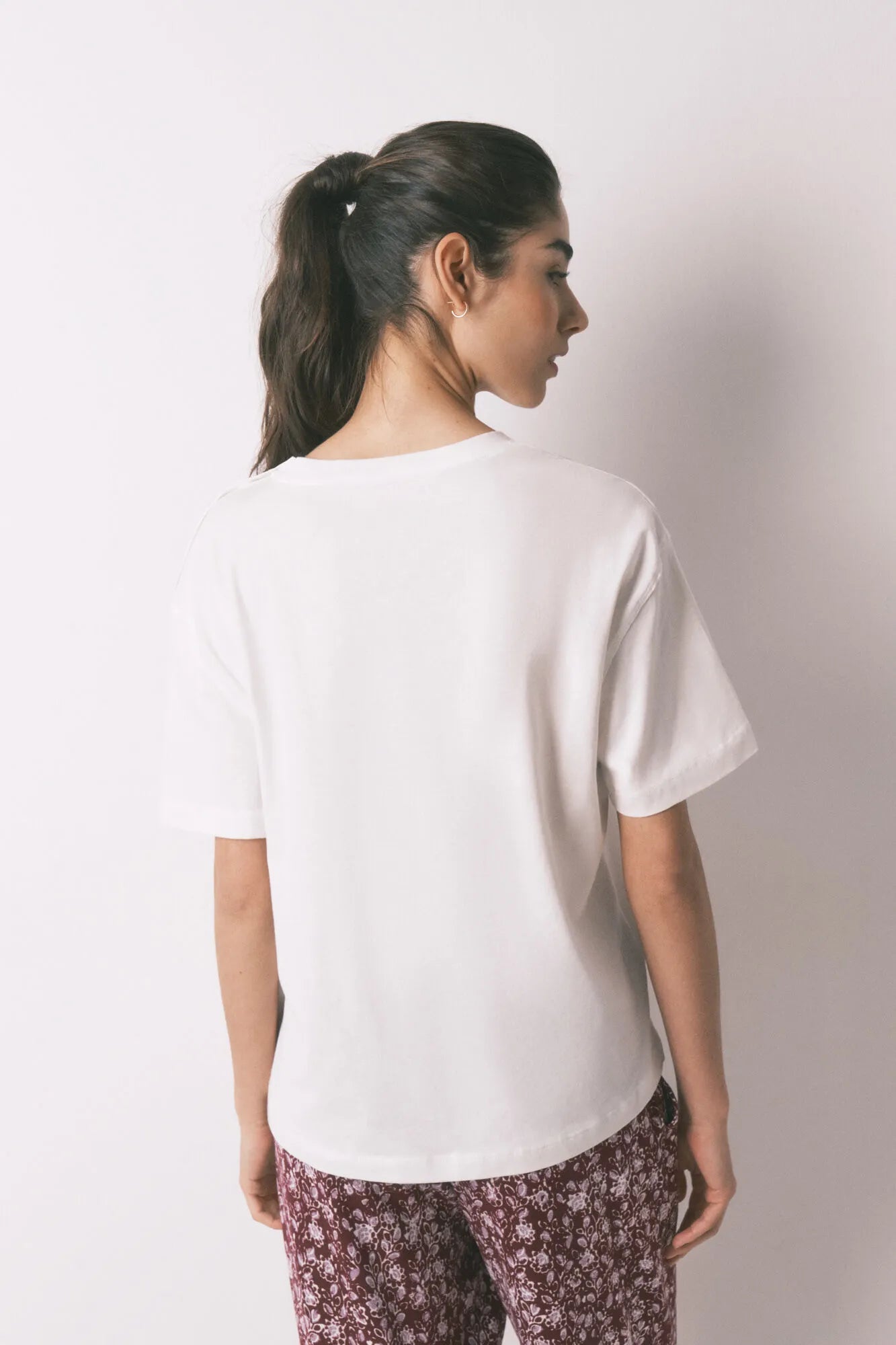 Women Secret_Ivory_White 100% Cotton Short Sleeve T-Shirt_3273289_96_04