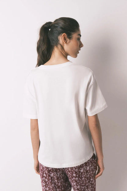 Women Secret_Ivory_White 100% Cotton Short Sleeve T-Shirt_3273289_96_04