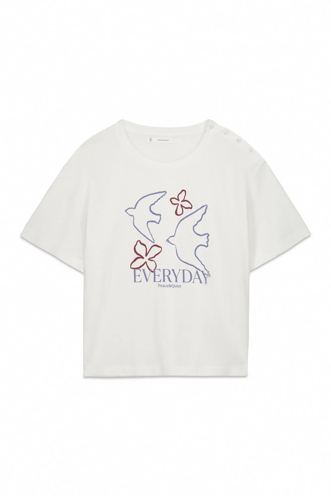 Women Secret_Ivory_White 100% Cotton Short Sleeve T-Shirt_3273289_96_05