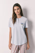 Women Secret Medium Blue Women Blue 100% Cotton Short Sleeve T-Shirt SKU: 3273294_12 Image 01