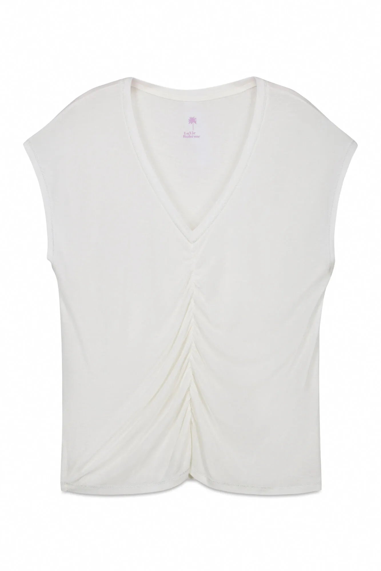 Women Secret Ivory Women Beige Viscose Linen Short T-Shirt SKU: 3273301_96 Image 05