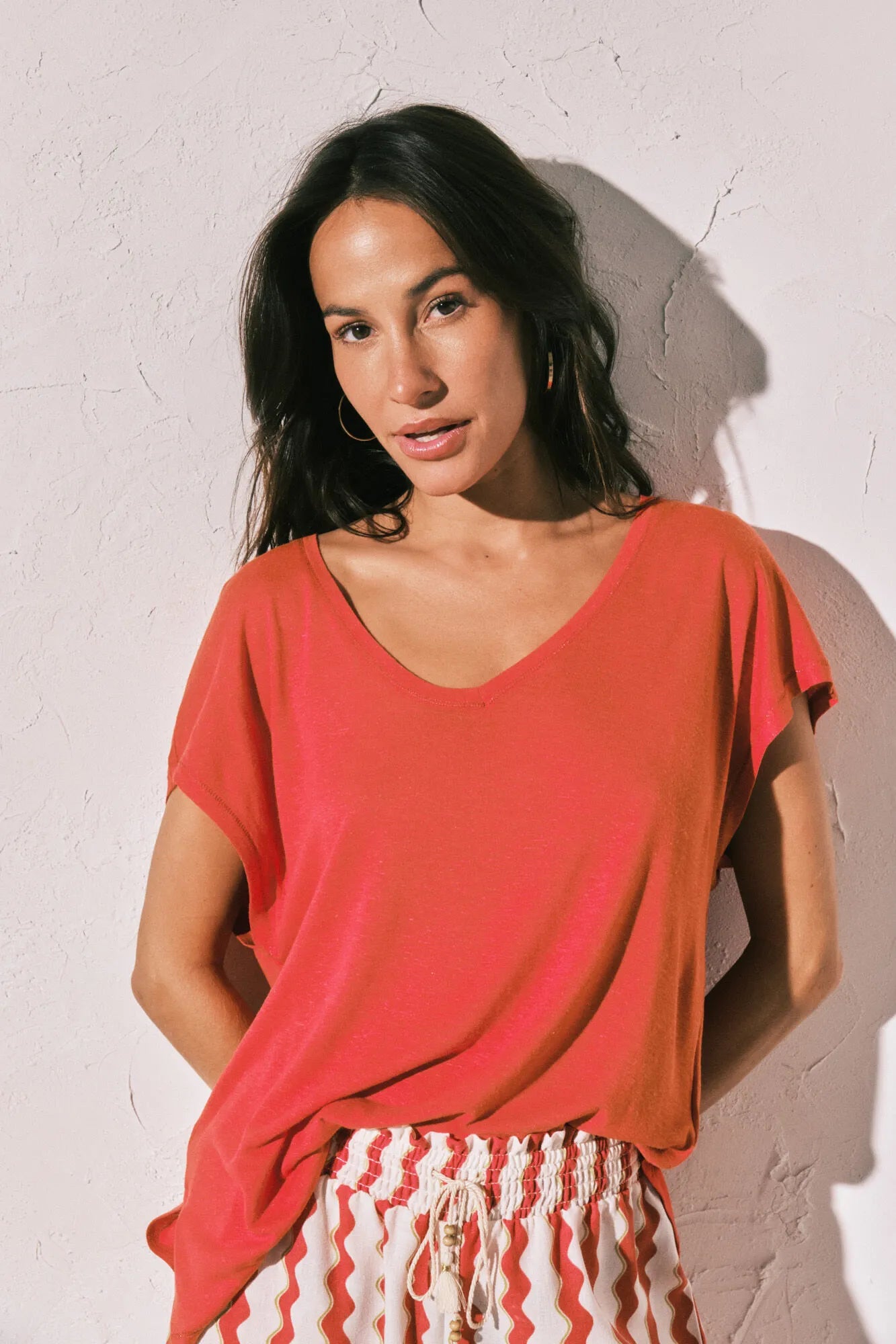 Women Secret Coral Women Coral Short Sleeve T-Shirt SKU: 3273306_63 Image 03