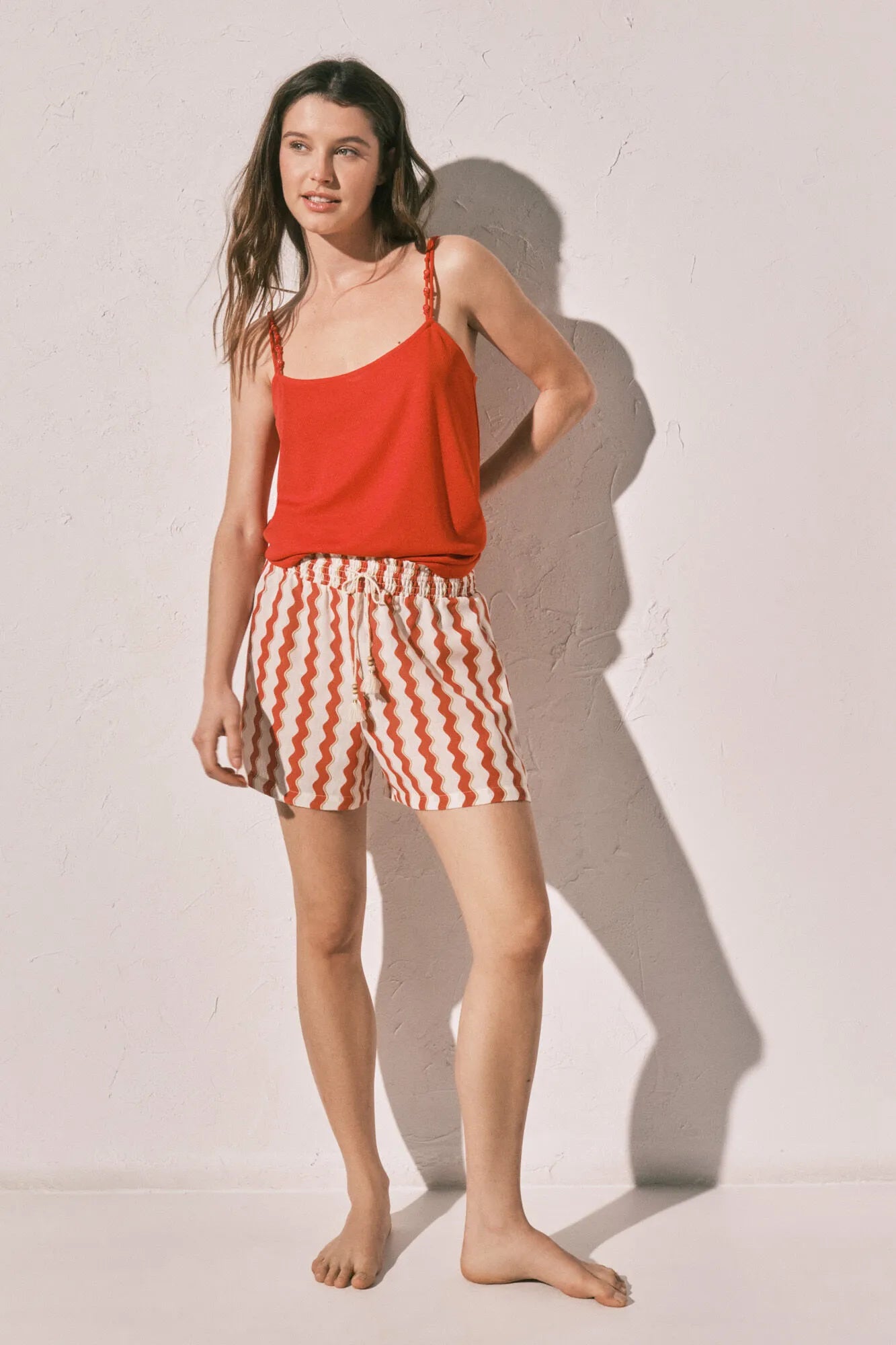Women Secret Coral Women Coral Thin Strap Vest Top SKU: 3273320_63 Image 02