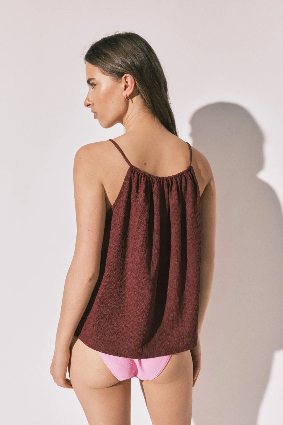Women Secret Wine Women Maroon Bead Strap Top SKU: 3274522_68 Image 04