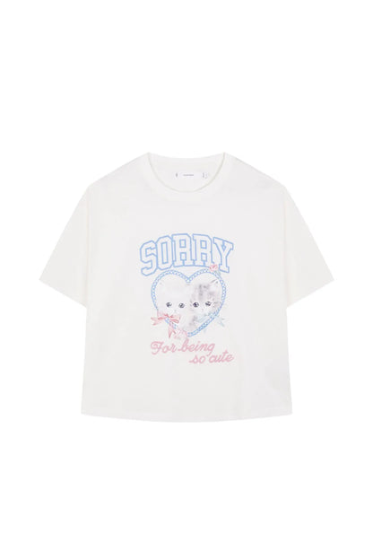 Women Secret Ivory Women White Cotton Graphic T-Shirt SKU: 3274526_96 Image 07