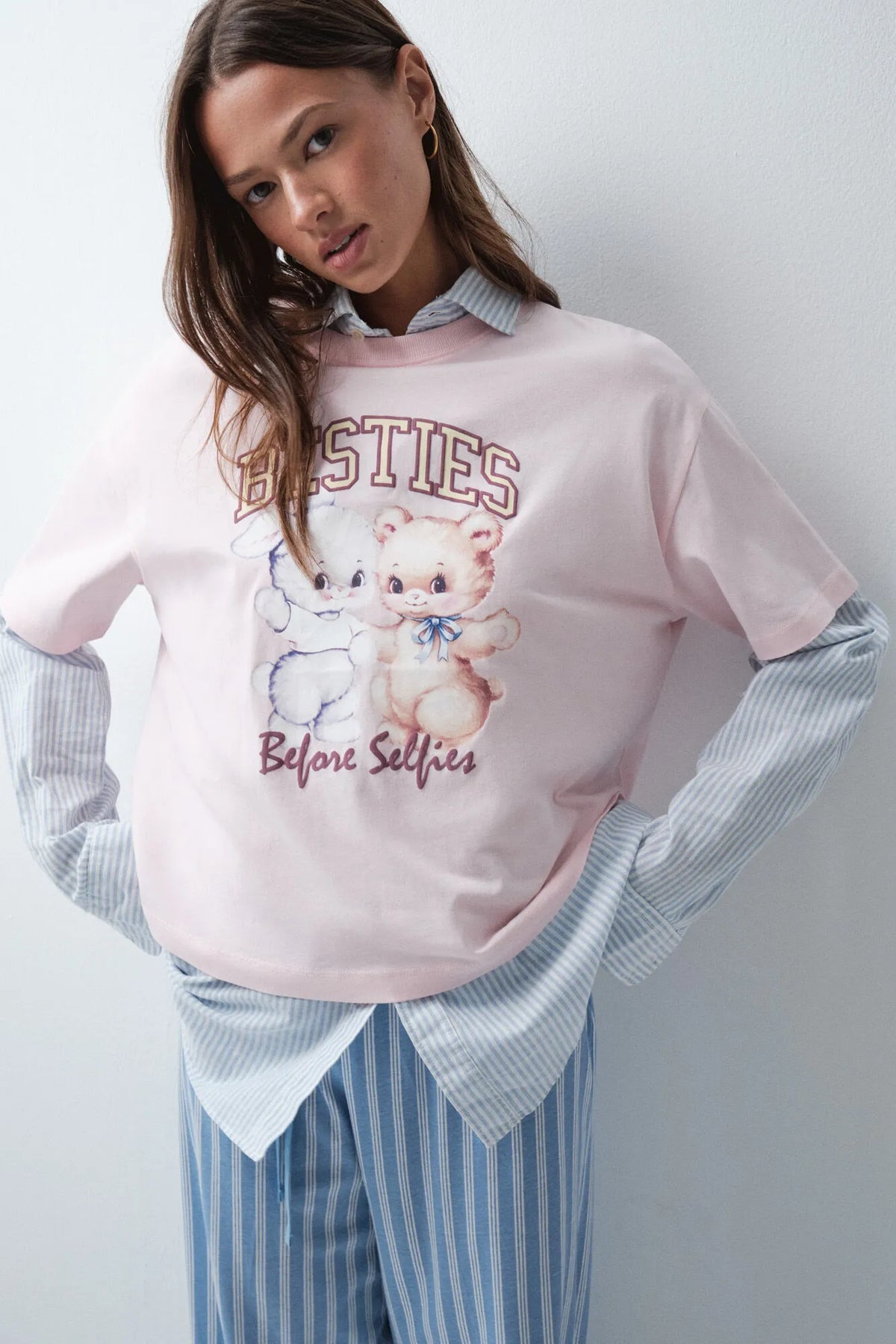 Women Secret Pink Women Pink Cotton Graphic T-Shirt SKU: 3274527_70 Image 02