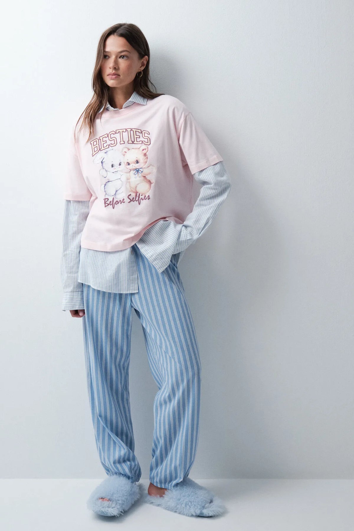 Women Secret Pink Women Pink Cotton Graphic T-Shirt SKU: 3274527_70 Image 03