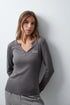 Women Secret Light Grey/Silver Women Grey Cotton Long Sleeve T-Shirt SKU: 3274534_48 Image 01