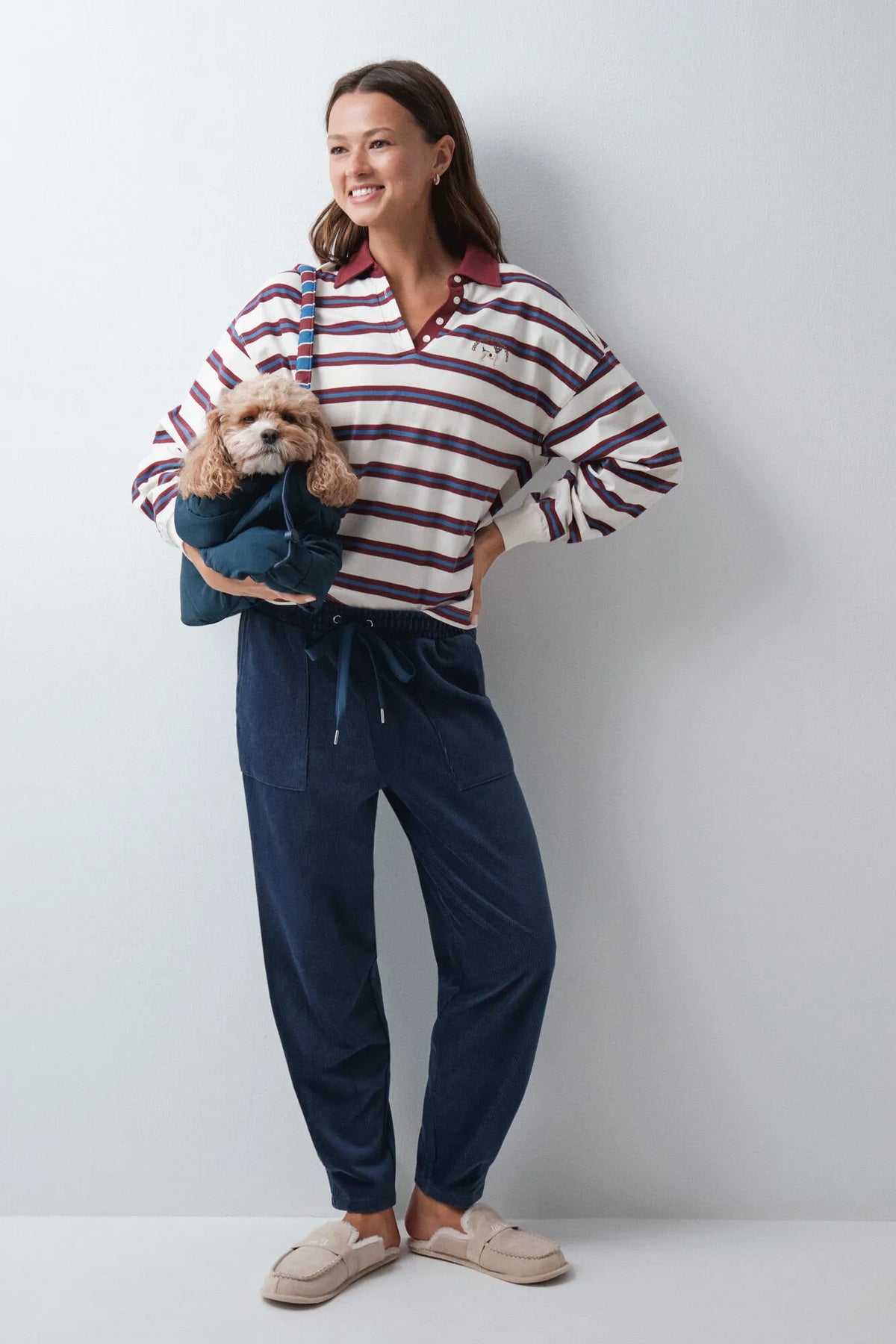 Women Secret Multicoloured Women White Striped Polo Shirt SKU: 3274538_98 Image 03